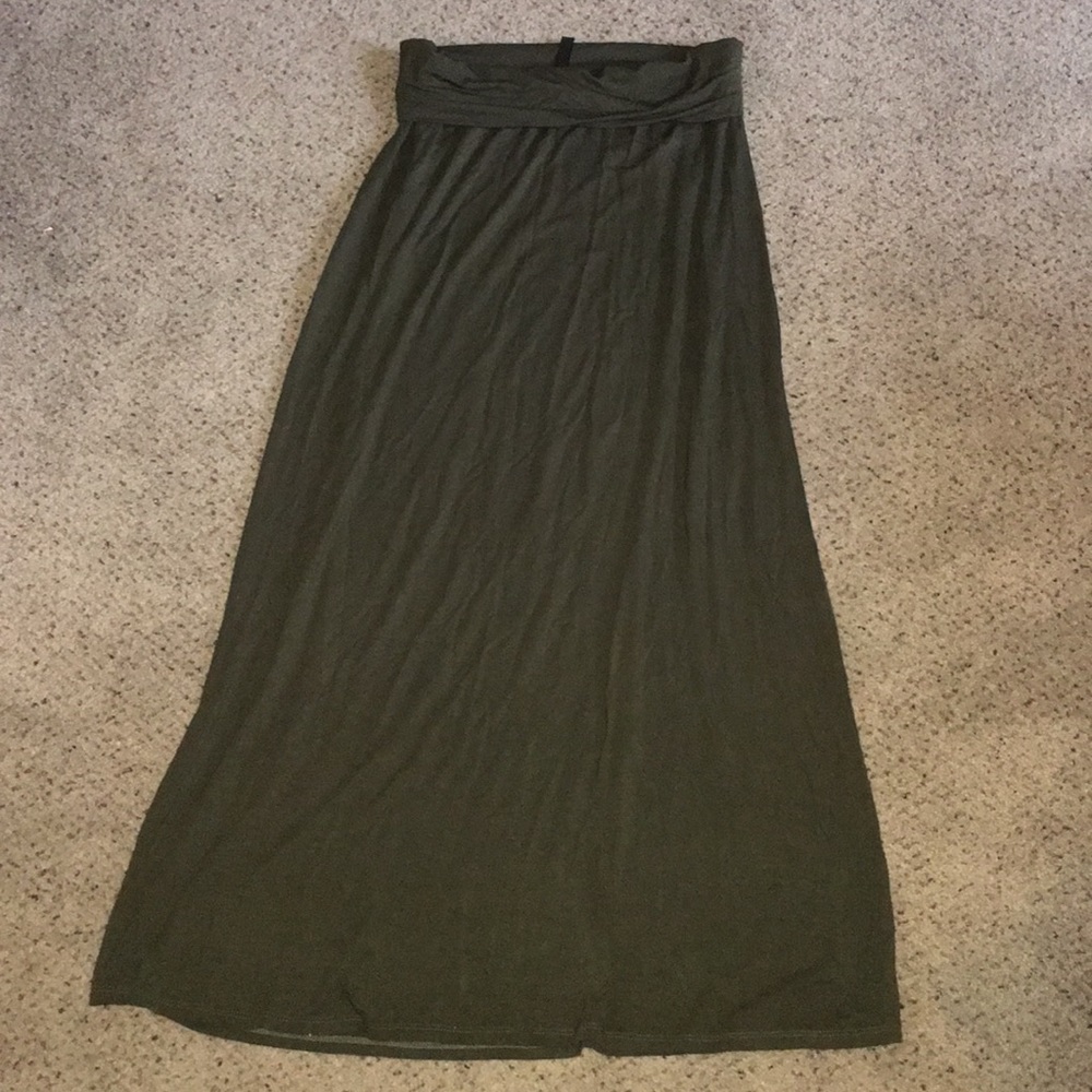 Olive Green Maxi Skirt